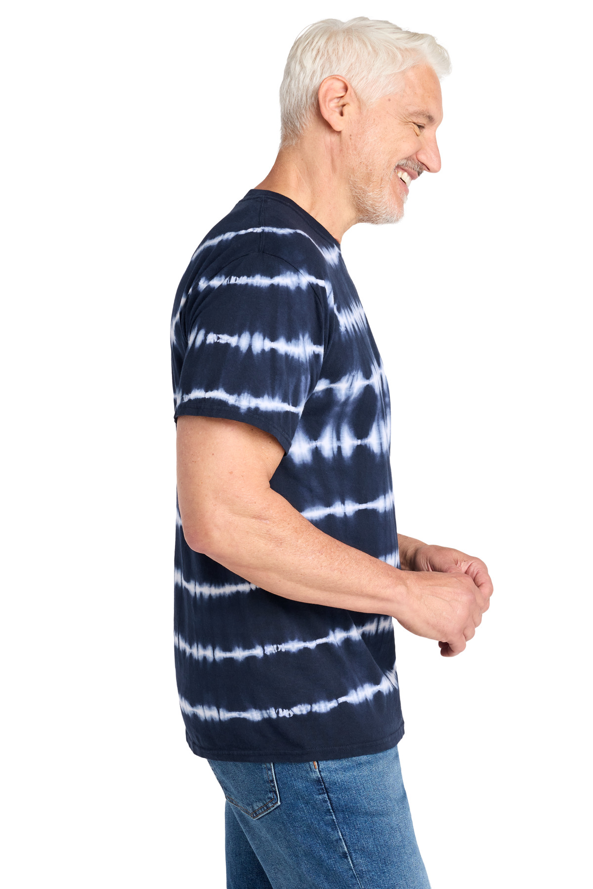 Port & Co Allover Stripe Tie-Dye Tee PC142