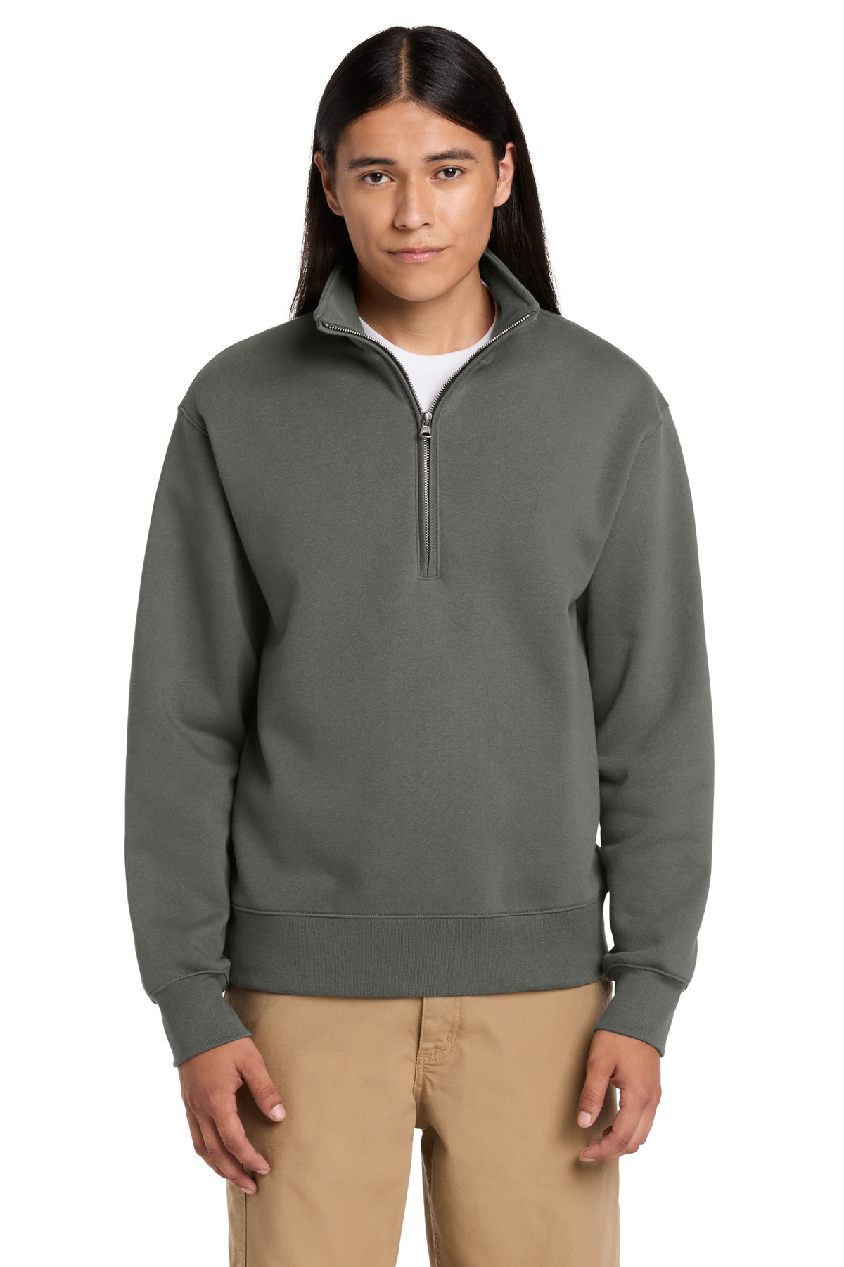 BELLA+CANVAS Unisex 10-Ounce Heavyweight 1/2-Zip Sweatshirt BC4740 in Asphalt