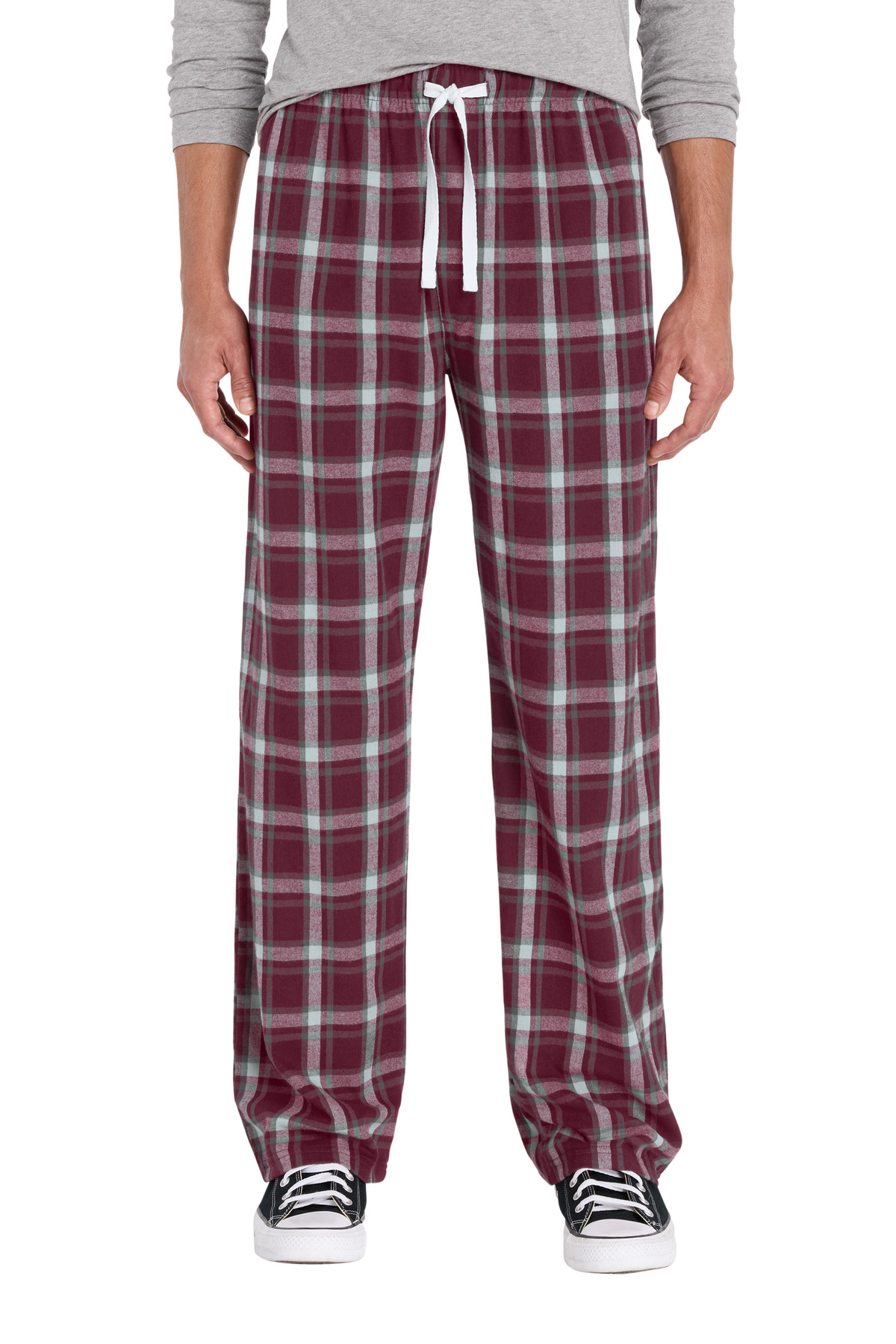 Burgundy/ Grey Dress Plaid