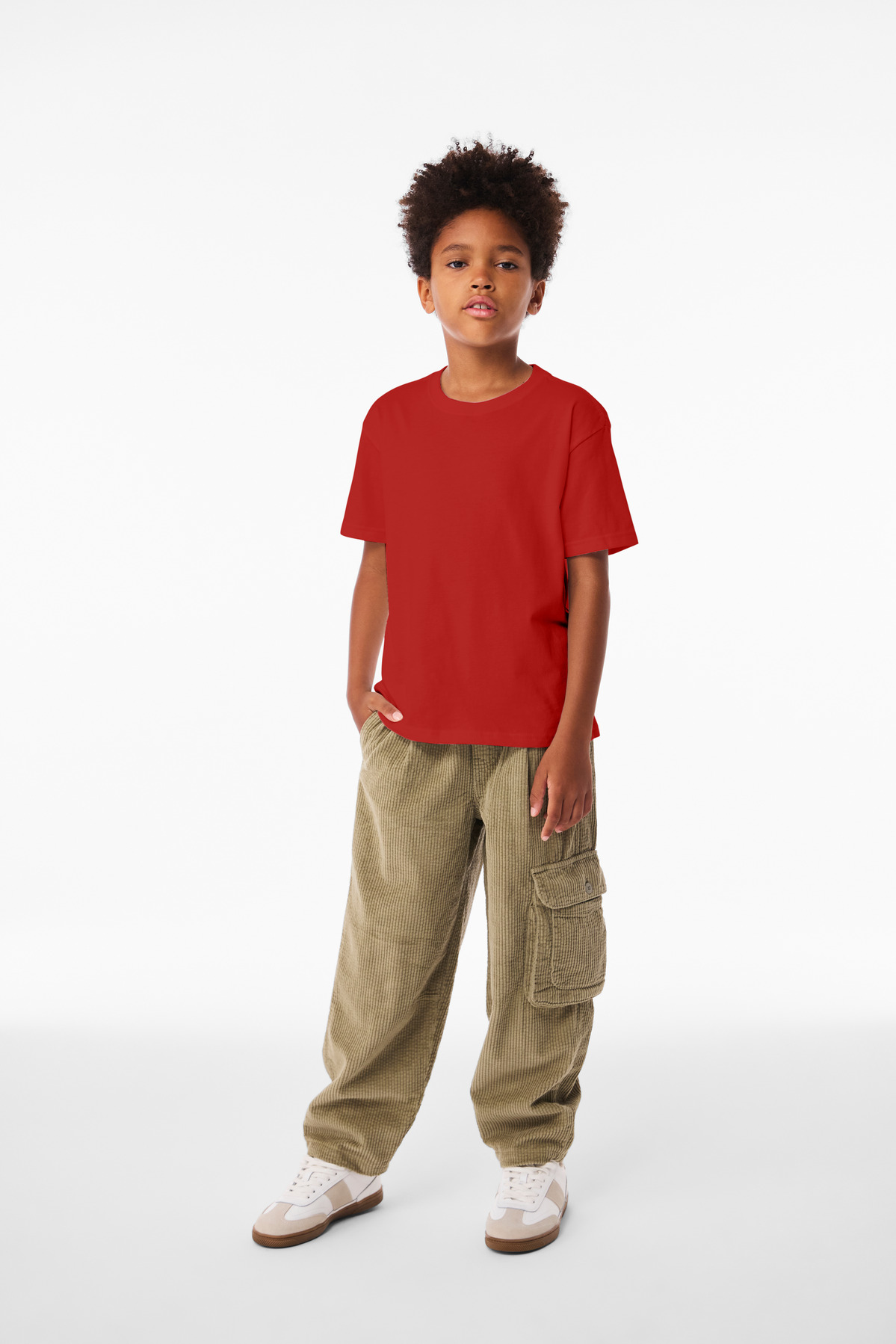 Bella + Canvas BELLA+CANVAS Youth 6-Ounce Heavyweight Tee BC3010Y in Red