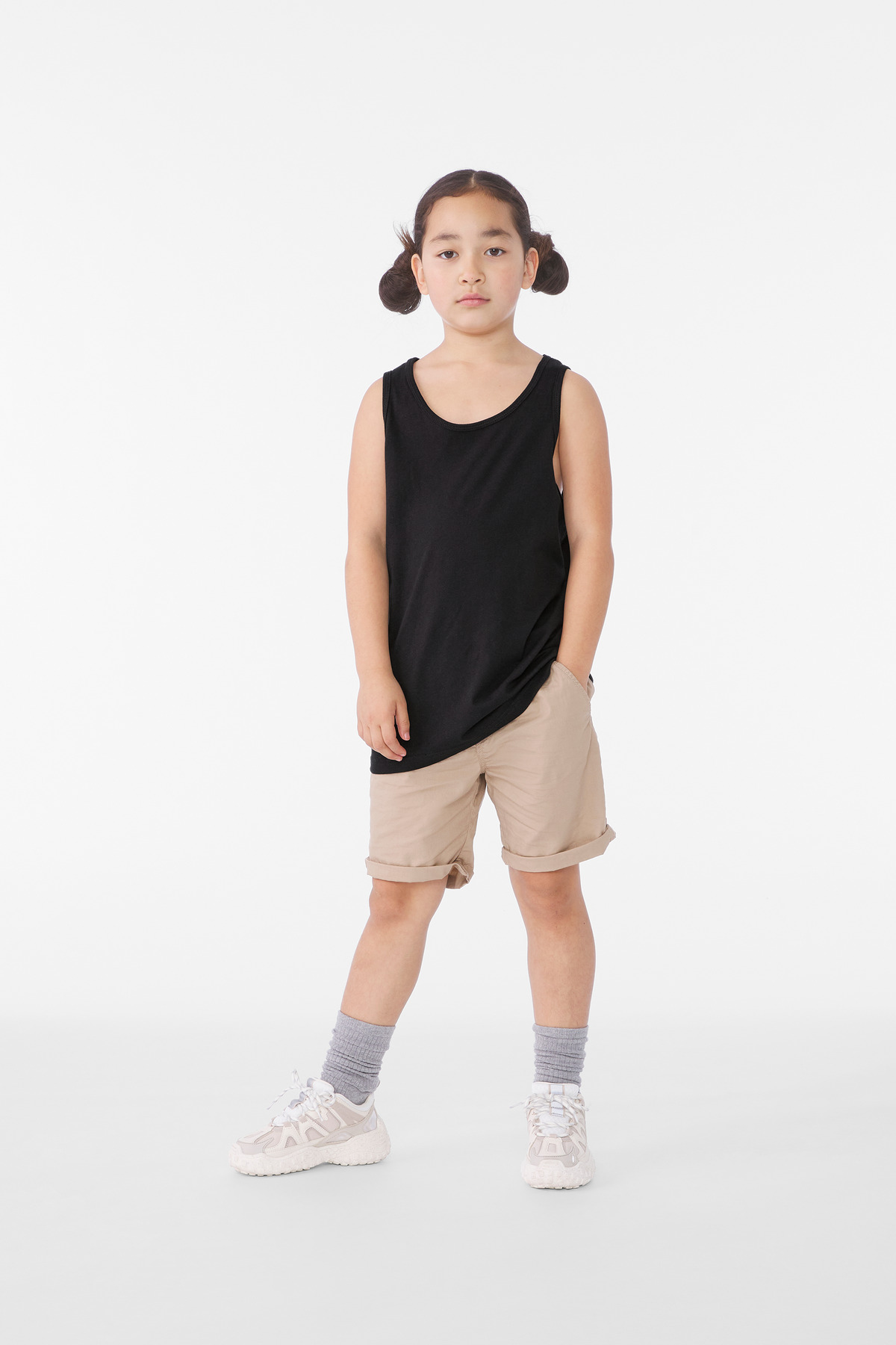 Bella + Canvas BELLA+CANVAS Youth Jersey Tank BC3480Y in Black