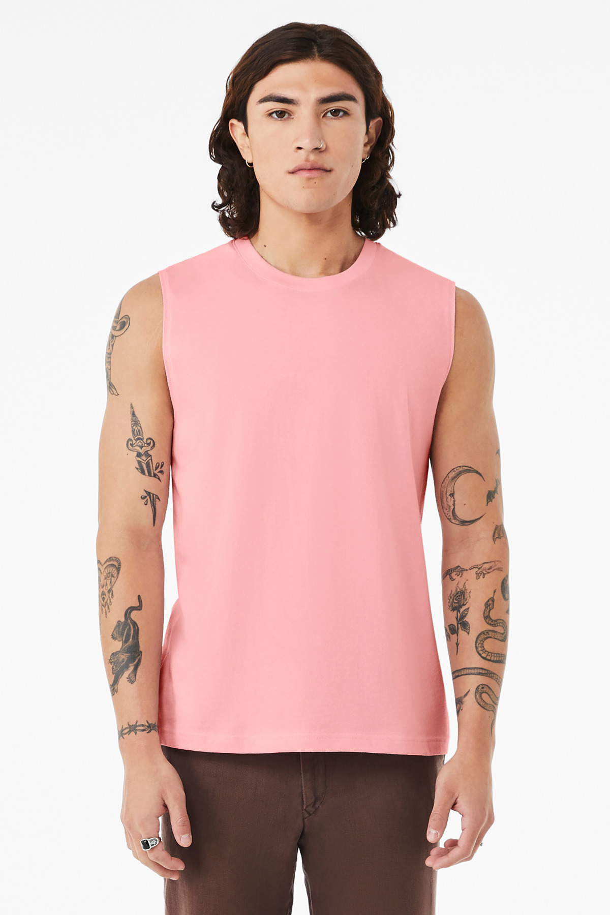 Bella + Canvas BELLA+CANVAS Unisex Jersey Muscle Tank BC3483 in Pink
