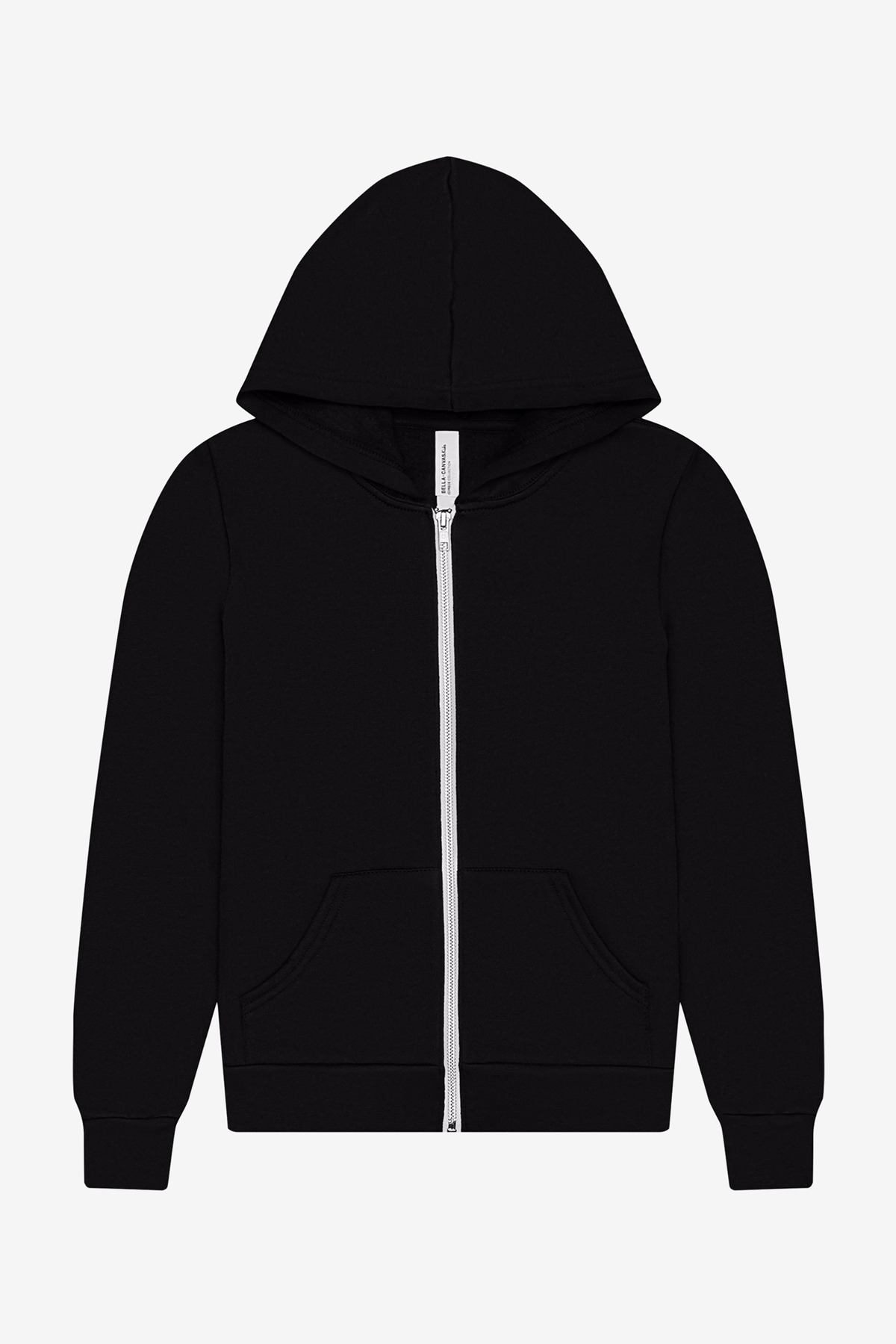 BELLA+CANVAS Youth Sponge Fleece Full-Zip Hooded Sweatshirt