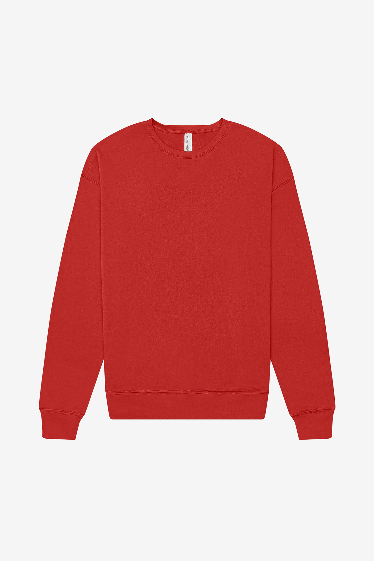 Bella + Canvas BELLA+CANVAS Unisex Sponge Fleece Drop Shoulder Sweatshirt. BC3945 in Red