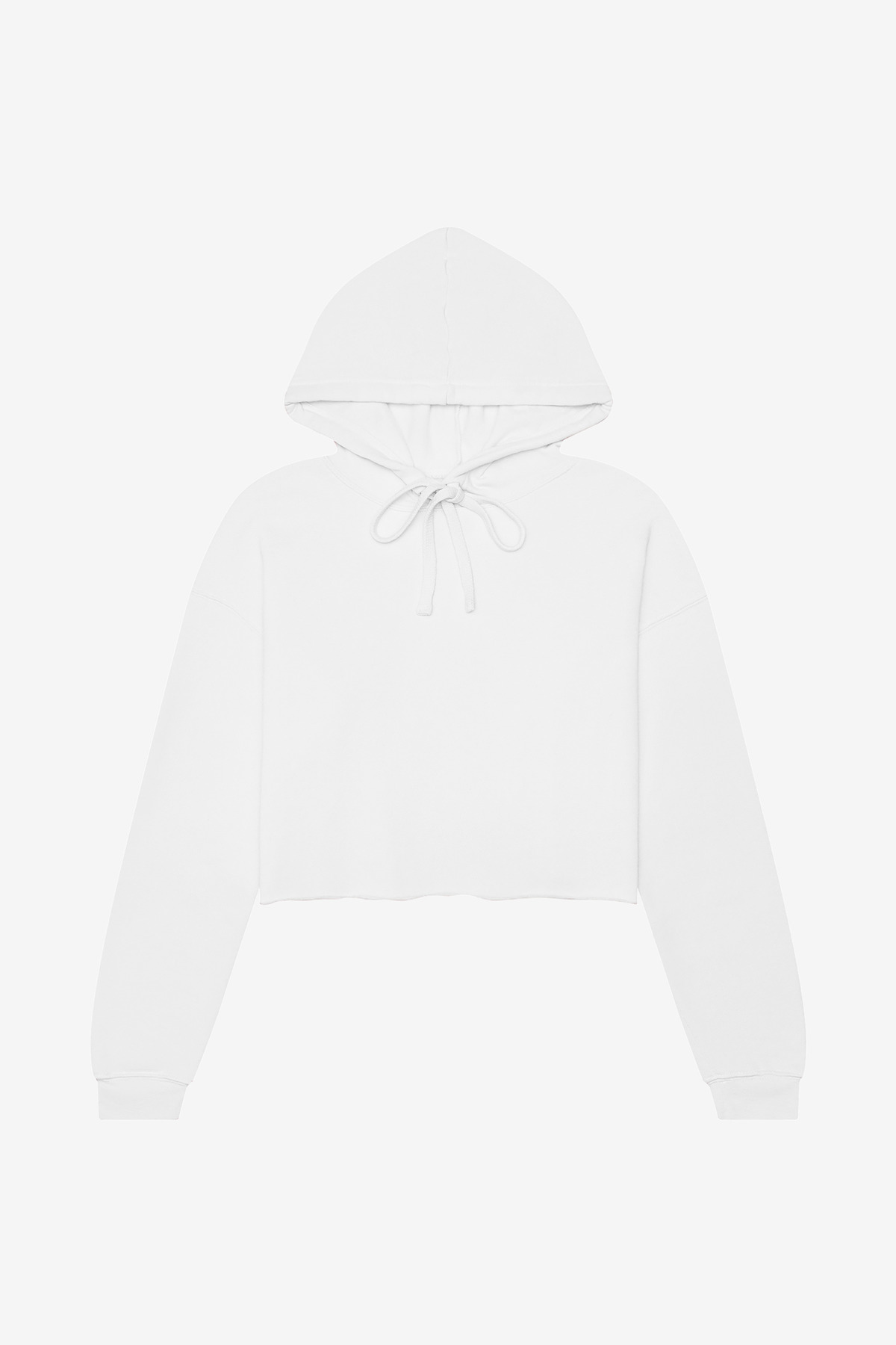 Bella + Canvas BELLA+CANVAS Women's Sponge Fleece Cropped Fleece Hoodie. BC7502 in White