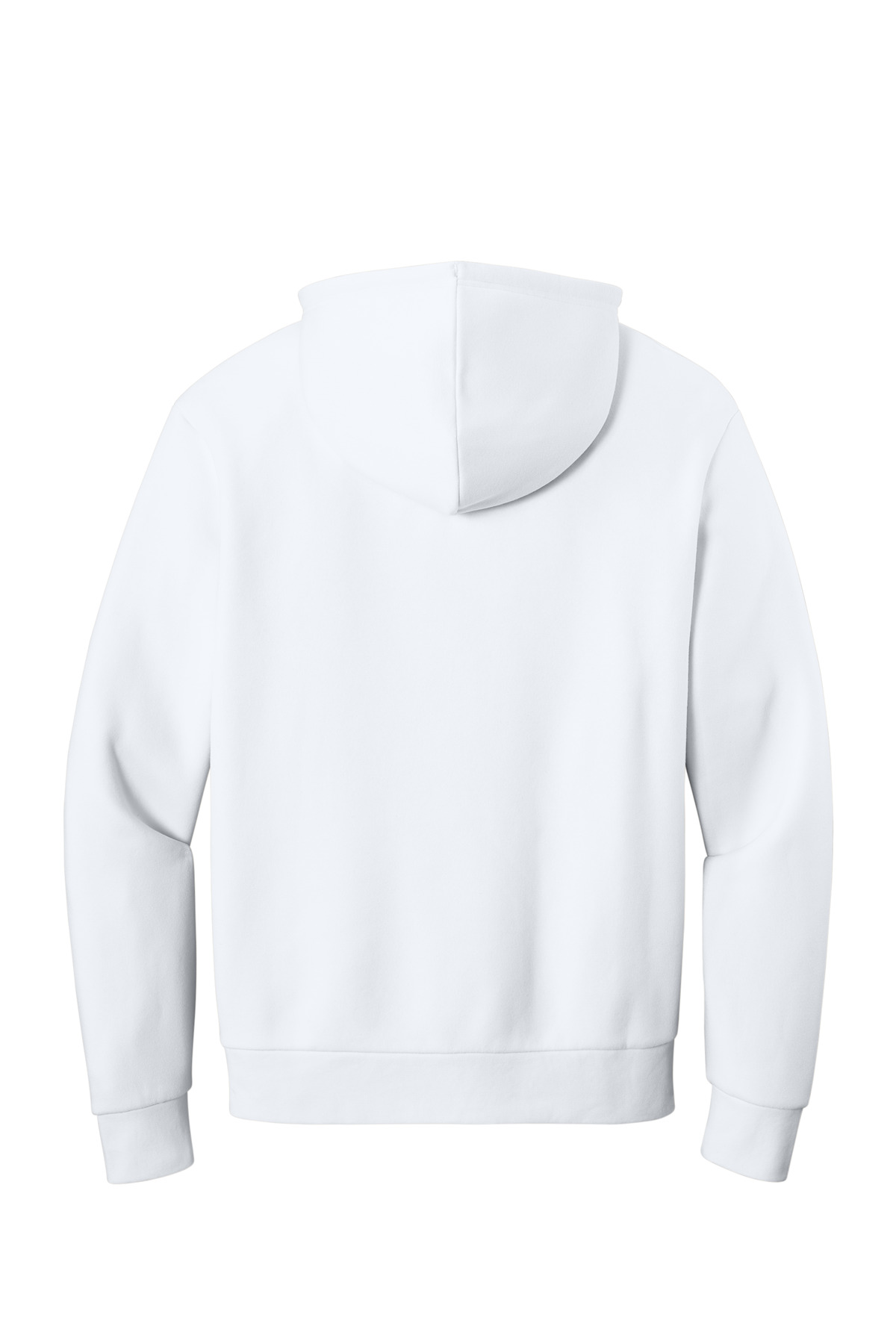 District MelloFleece Hoodie DT6700 in White — Back