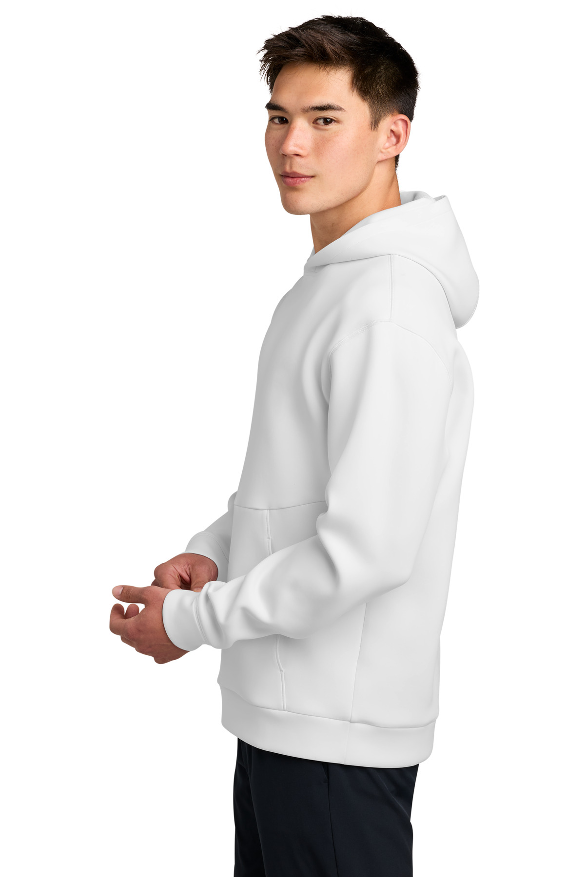 Sport-Tek Pro Perform Pullover Hoodie ST580 in White — Left sleeve