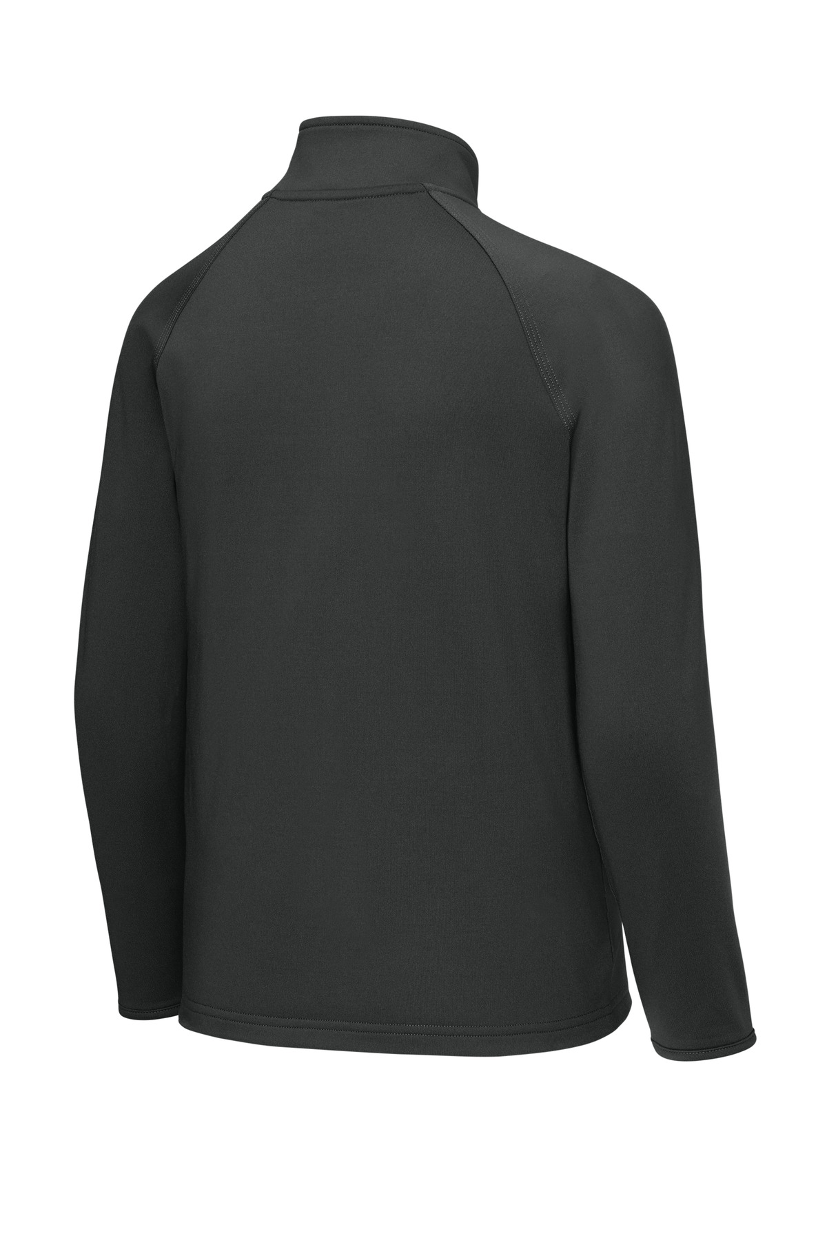 Sport-Tek Youth Sport-Wick Stretch 1/4-Zip Pullover YST850 in Charcoal Grey — Back