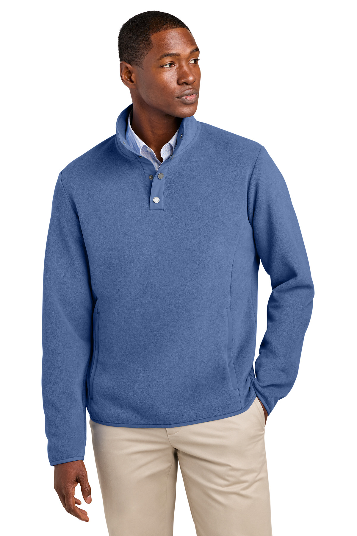 Brooks Brothers Fleece 1/4-Snap Neck BB18612