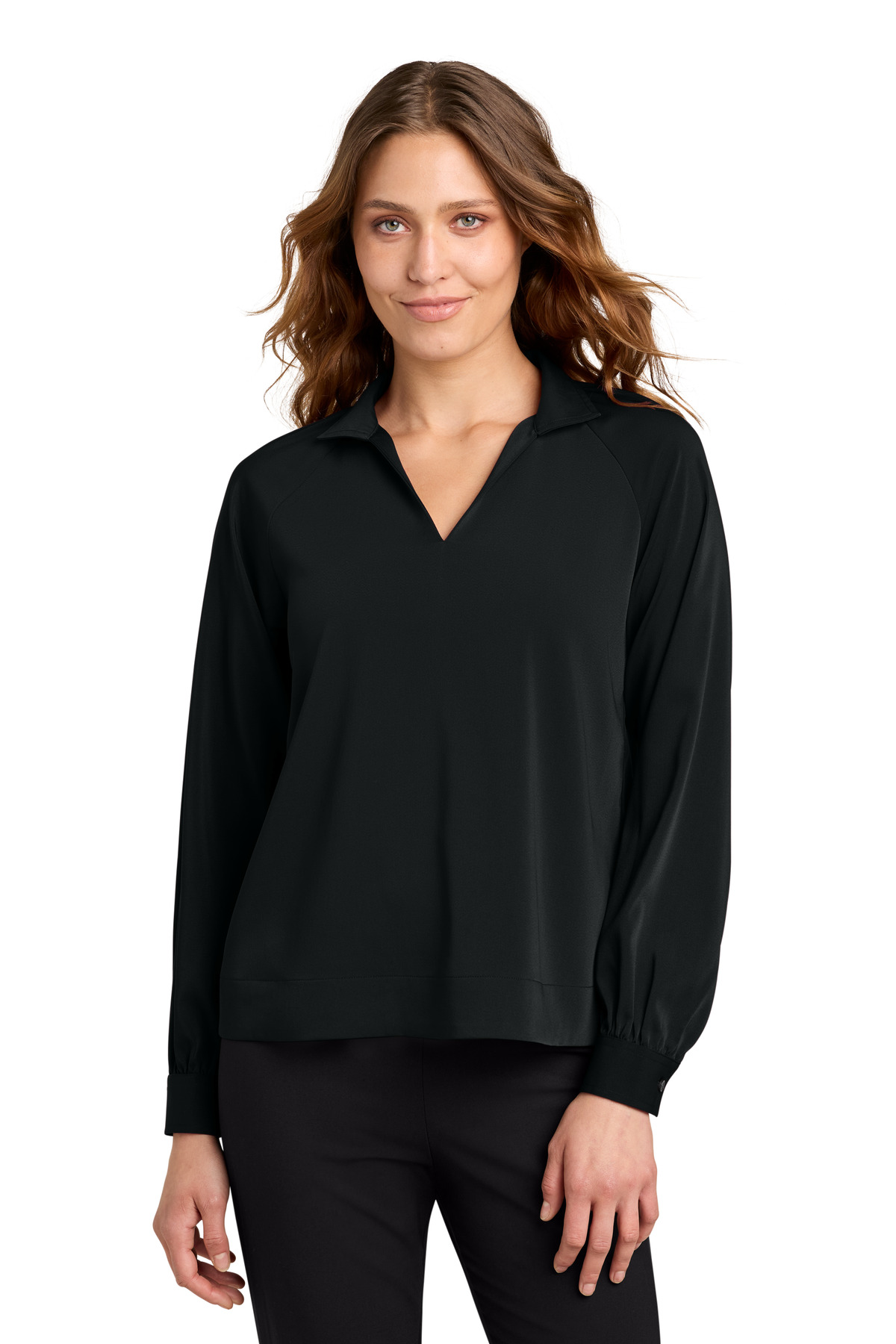 Mercer+Mettle MM2019 — Mercer+Mettle Women's Long Sleeve Buttery Soft Popover Blouse MM2019
