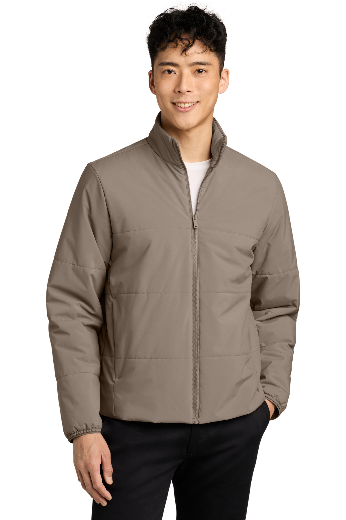 Brookline Quilted Jacket - Warm Taupe