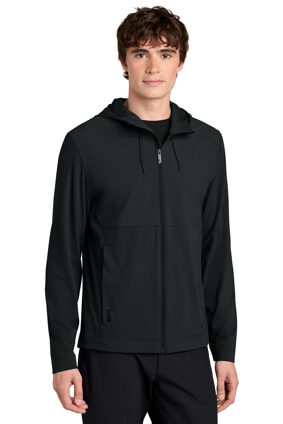 MiiR MiiR Kivu Hybrid Full-Zip Hooded Jacket MRA230 in Pitch Black