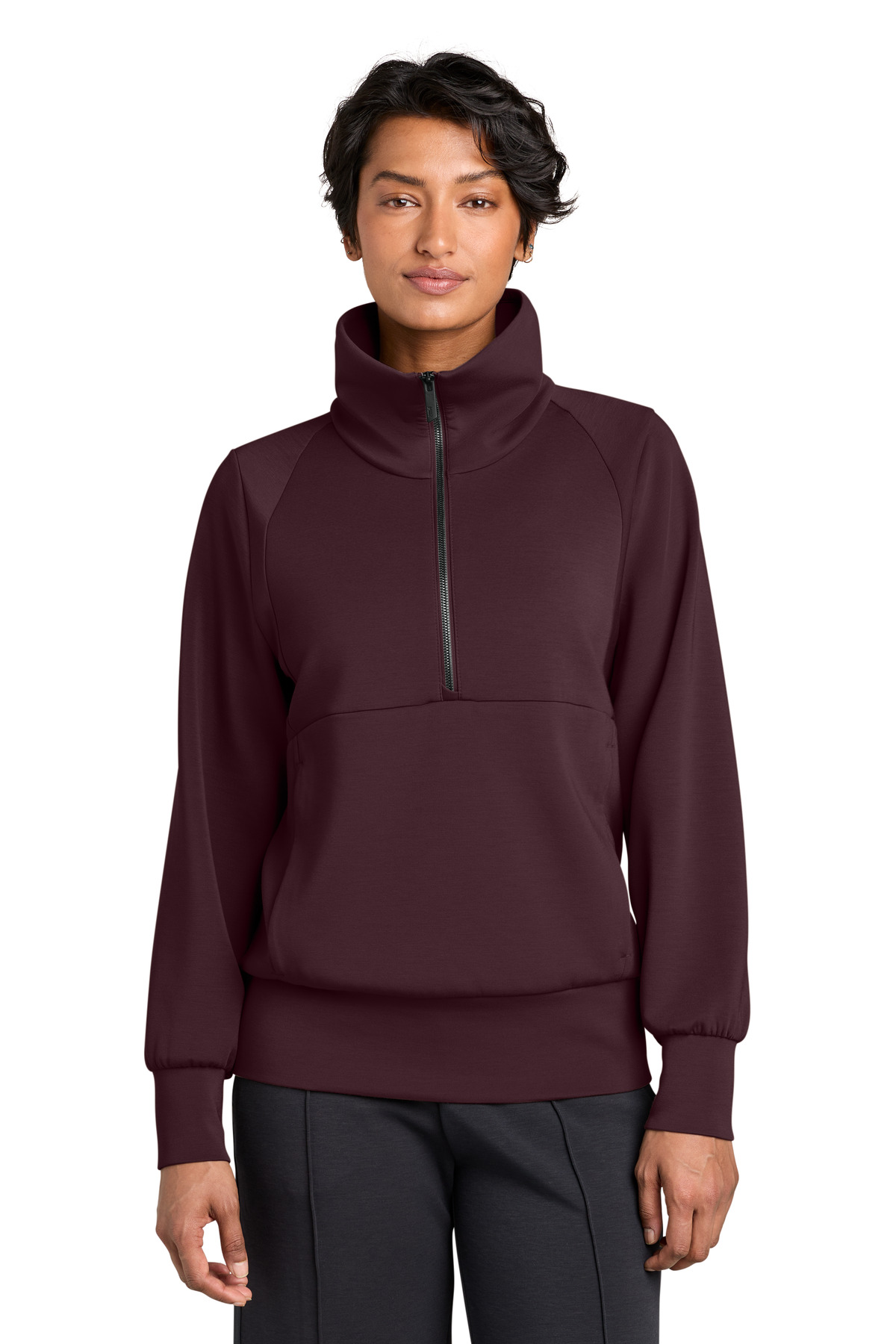 MiiR MiiR Women's Kumo 1/4-Zip Pullover MRAW221 in Dark Fig