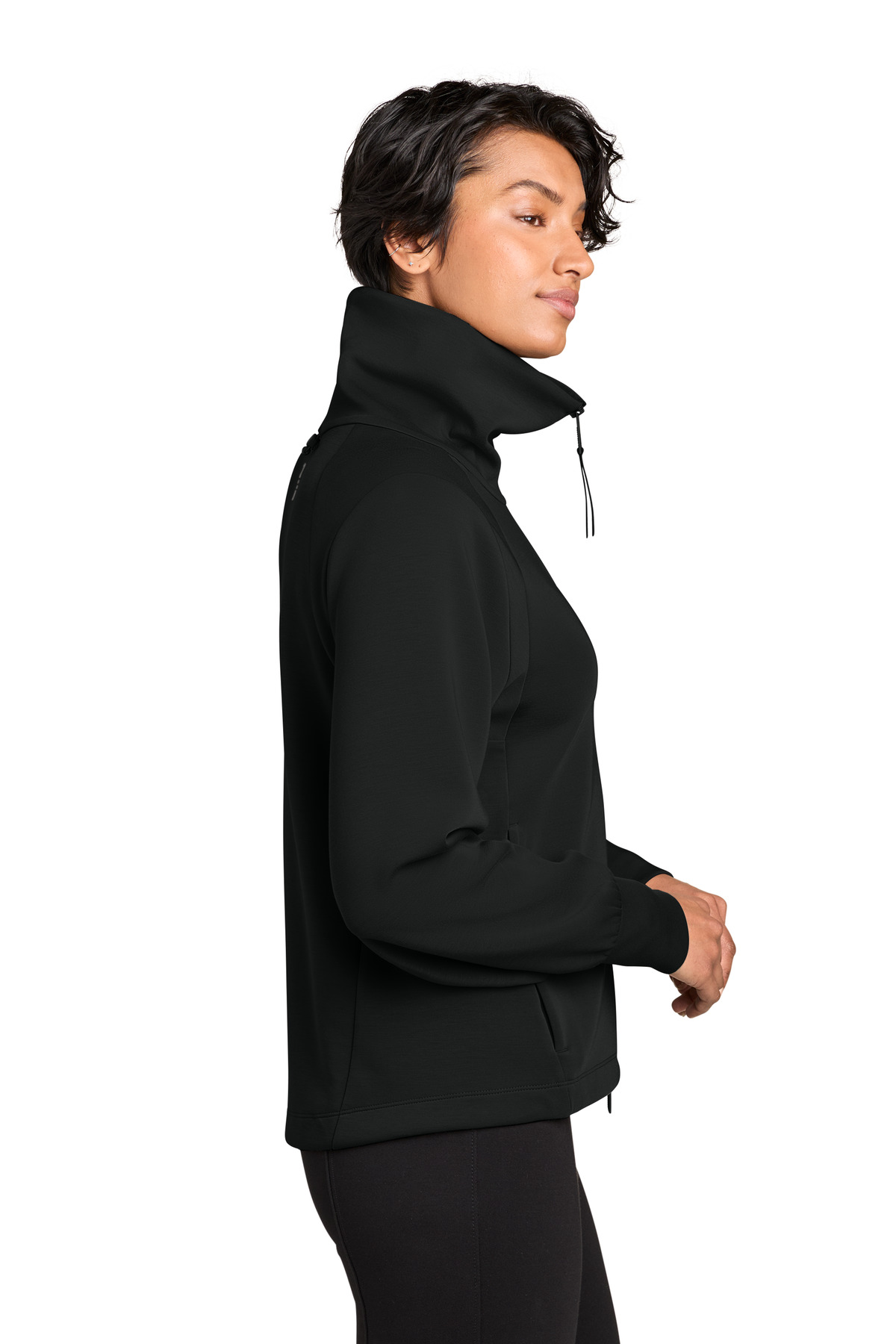 MiiR Women's Kumo Full-Zip MRAW222 in Pitch Black — Left sleeve