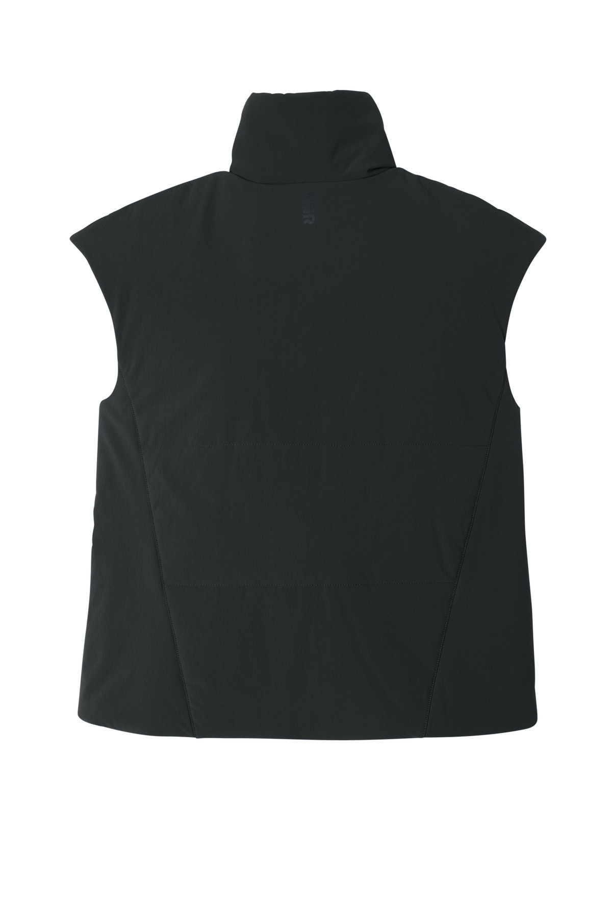 MiiR Women's Sashiko Stretch Puffy Vest MRAW442 in Pitch Black — Back
