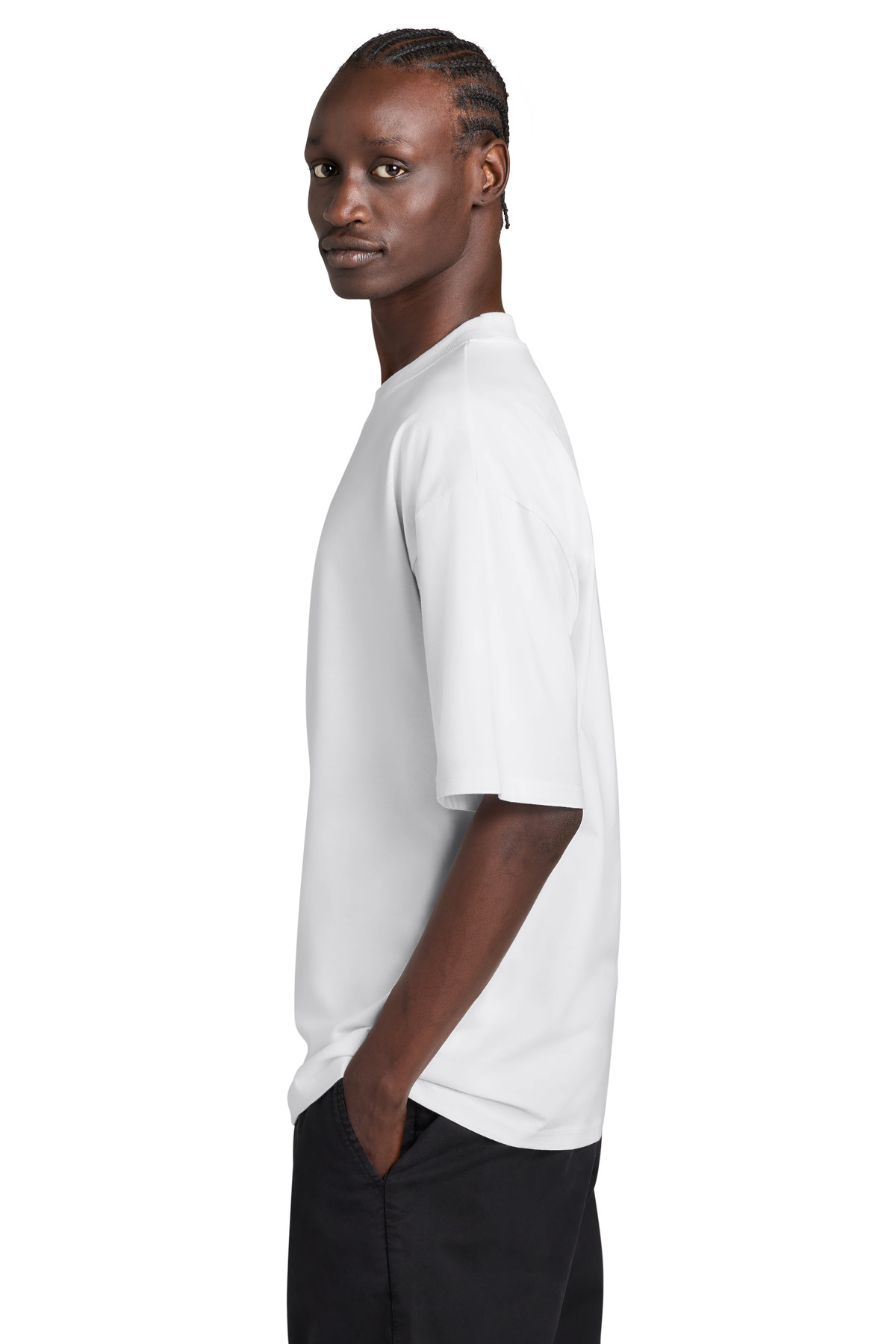 Stanley/Stella Unisex Blaster 2.0 Tee SXU020 in White — Left sleeve