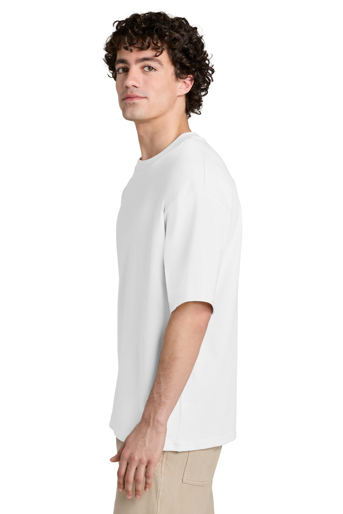 Stanley/Stella Unisex Asher Tee SXU039 in White — Left sleeve
