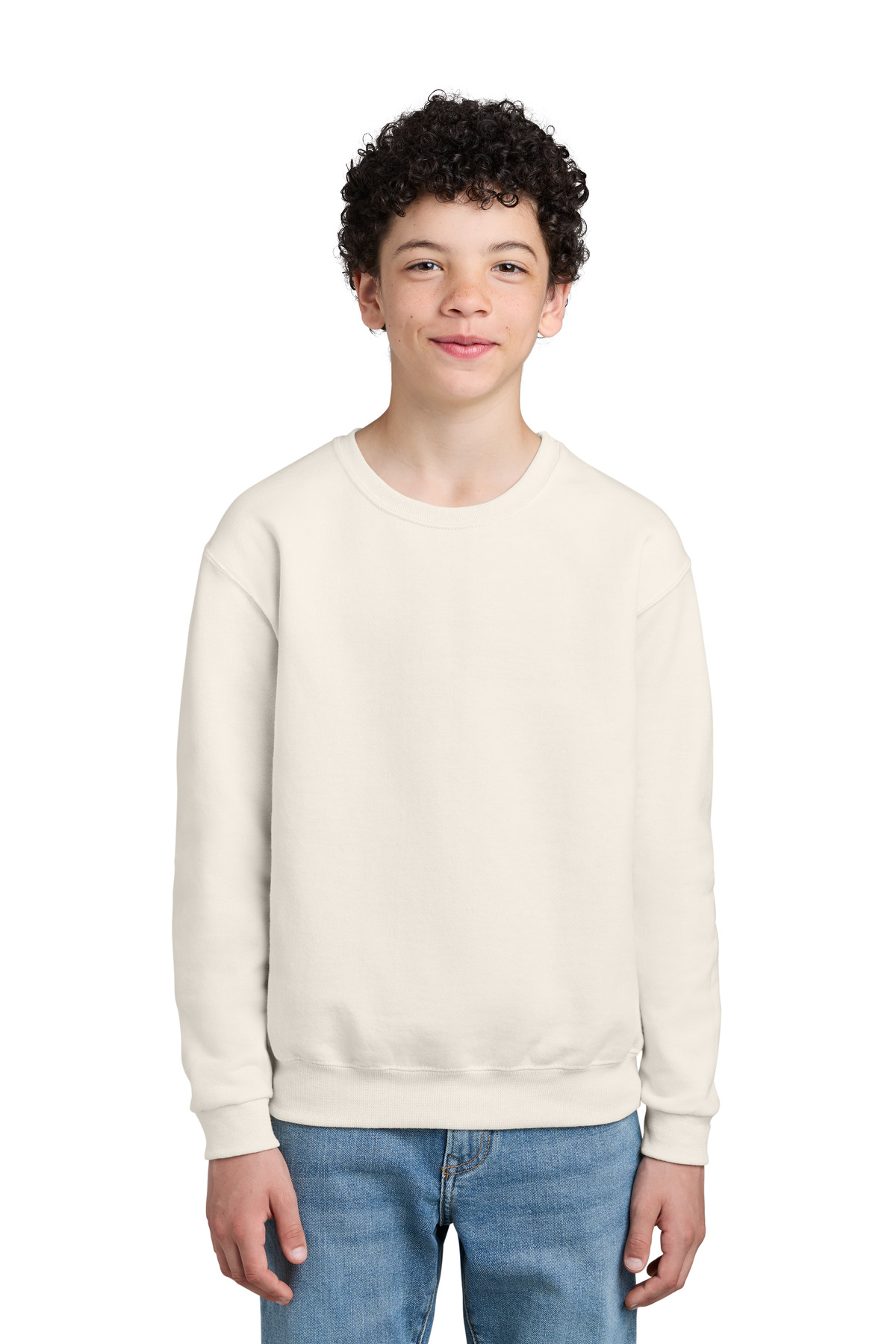 Jerzees Jerzees - Youth NuBlend Crewneck Sweatshirt. 562B in Sweet Cream Heather