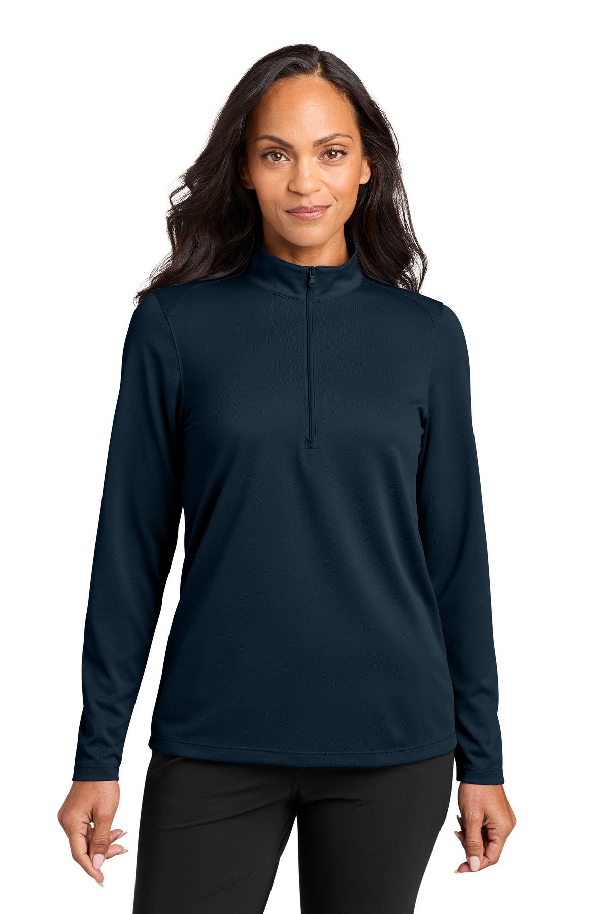 Port Authority Port Authority Women's Wearever Performance Pique 1/4-Zip LK241 in River Blue Navy