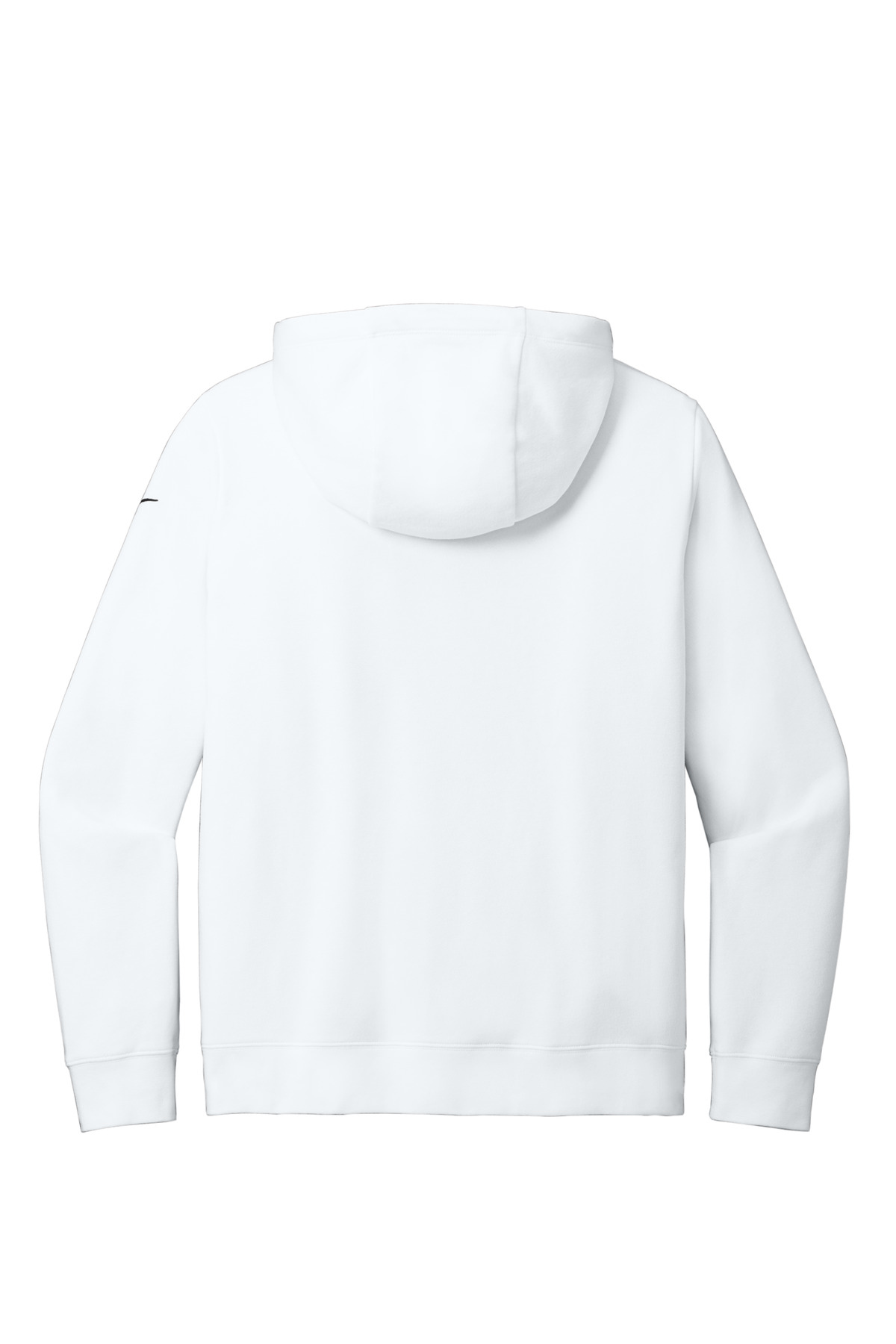 Nike Women's Club Fleece Sleeve Swoosh Pullover Hoodie NKFD9889 in White — Back