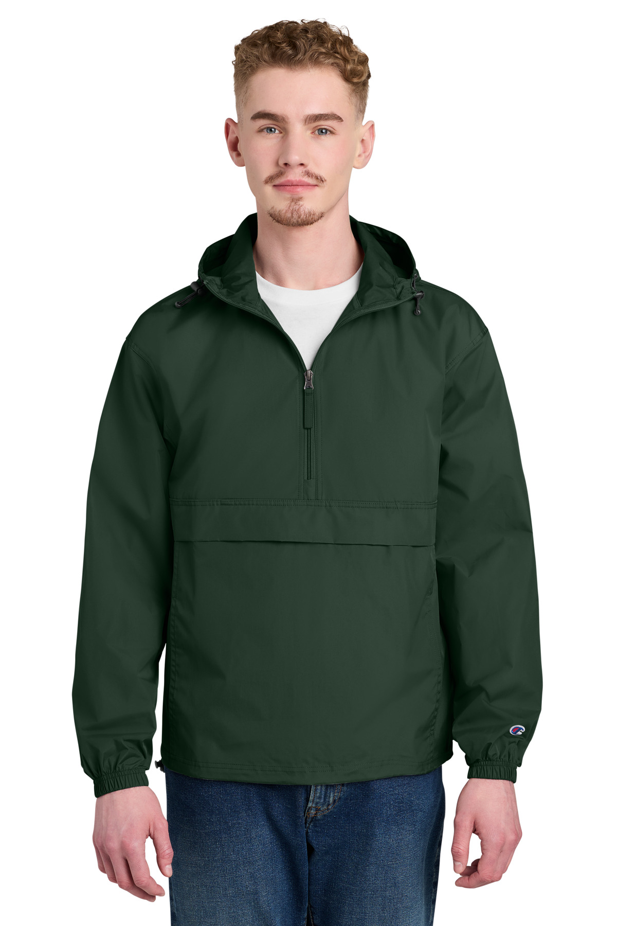 Champion Champion Packable Anorak Jacket CO200 in Dark Green