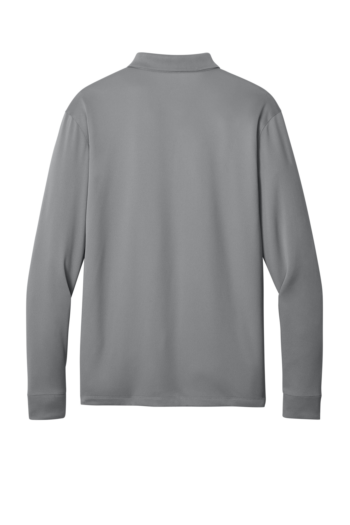 Port Authority Wearever Performance Pique Long Sleeve Polo K240LS in Gusty Grey — Back