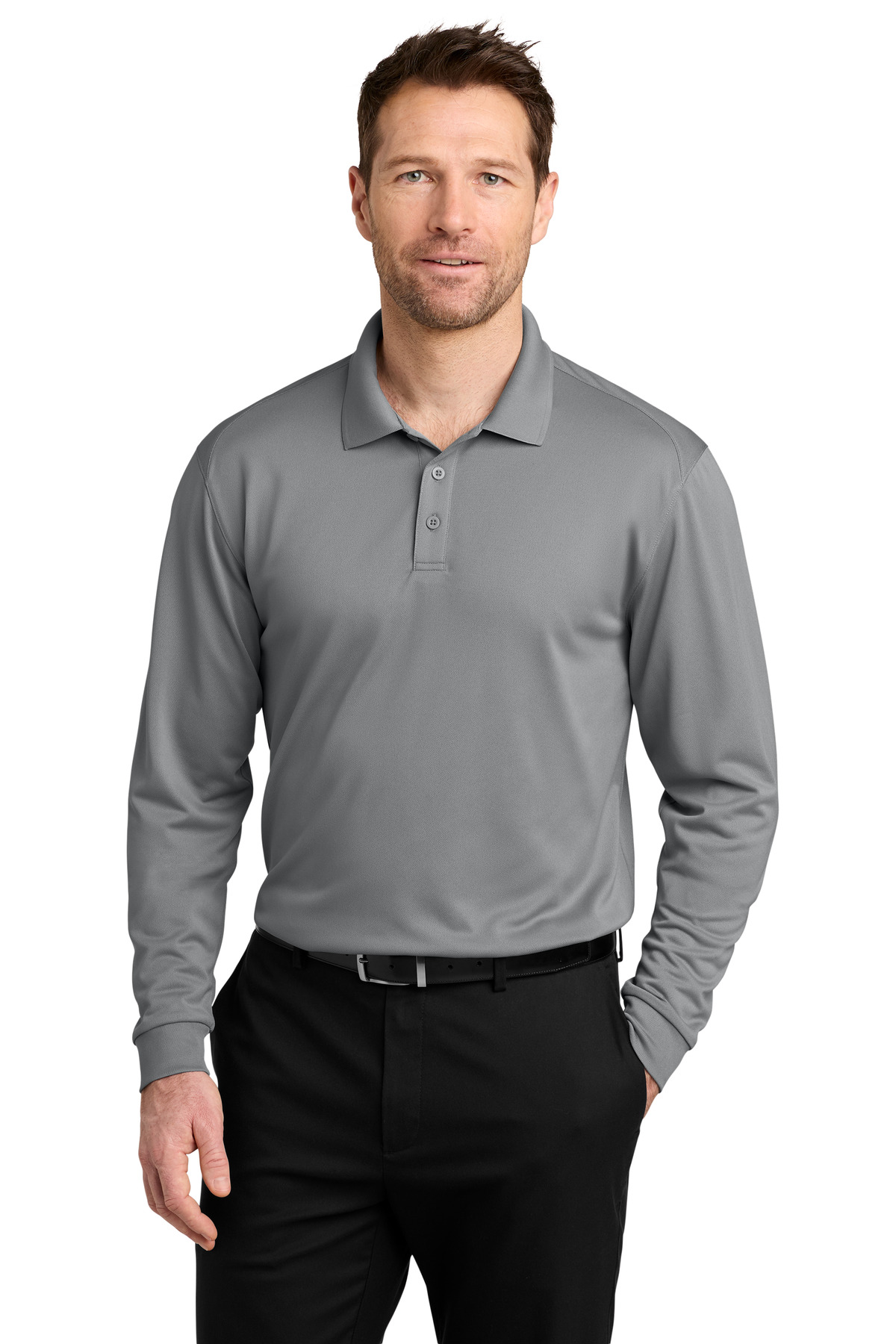 Port Authority ® Wearever Performance Pique Long Sleeve Polo K240LS - Image 2