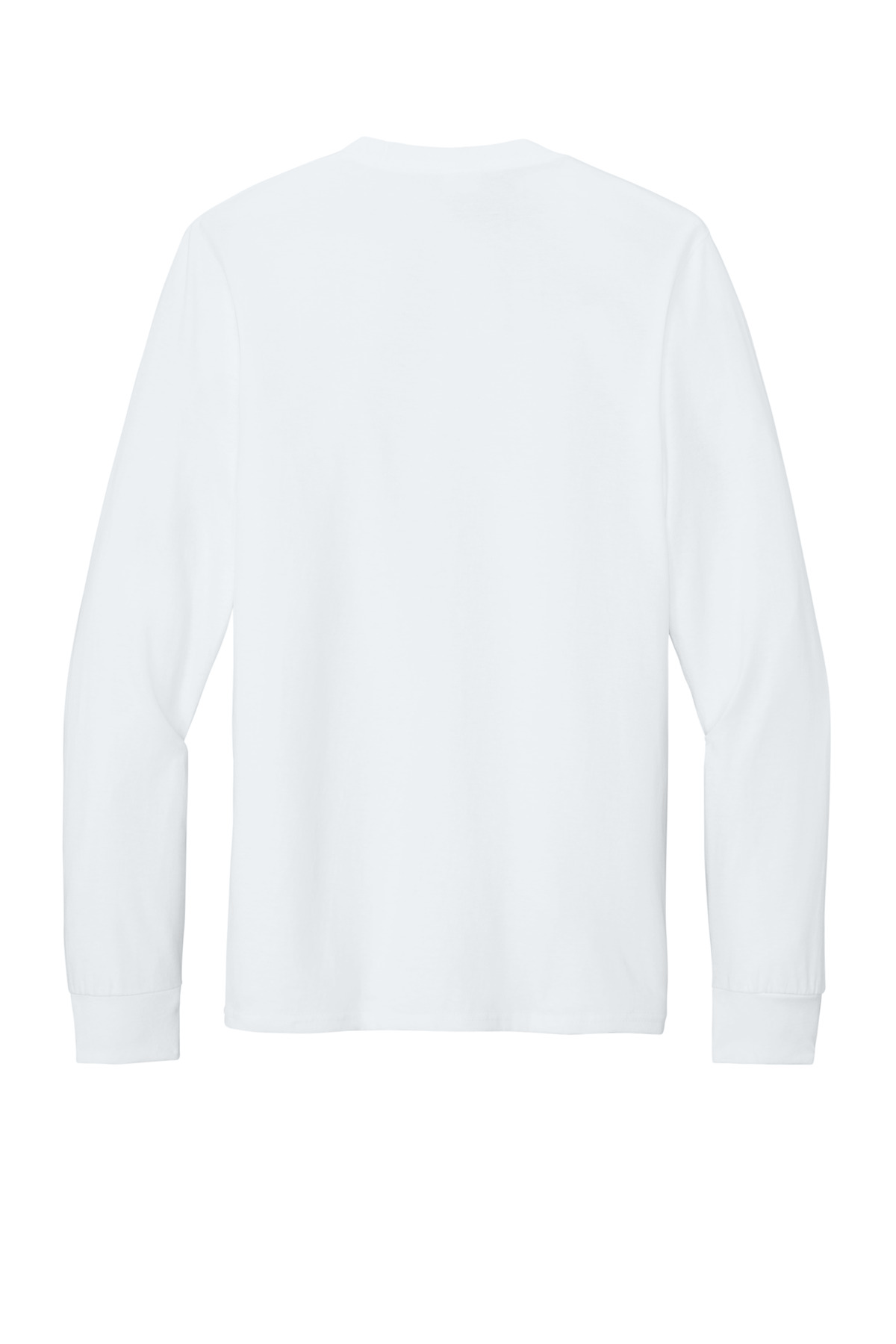 Port & Co Long Sleeve Essential Pocket Tee. PC61LSP in White — Back