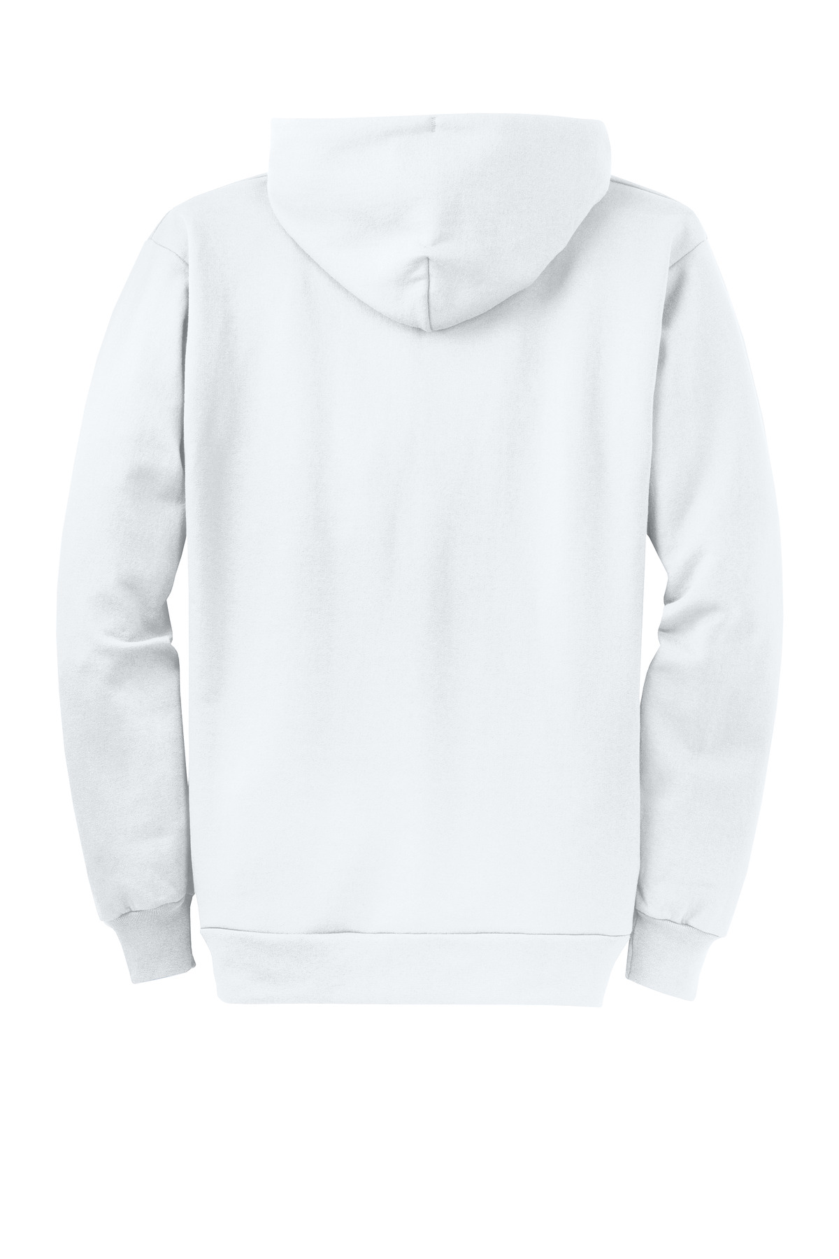 Port & Co Core Fleece Full-Zip Hooded Sweatshirt. PC78ZH in White — Back