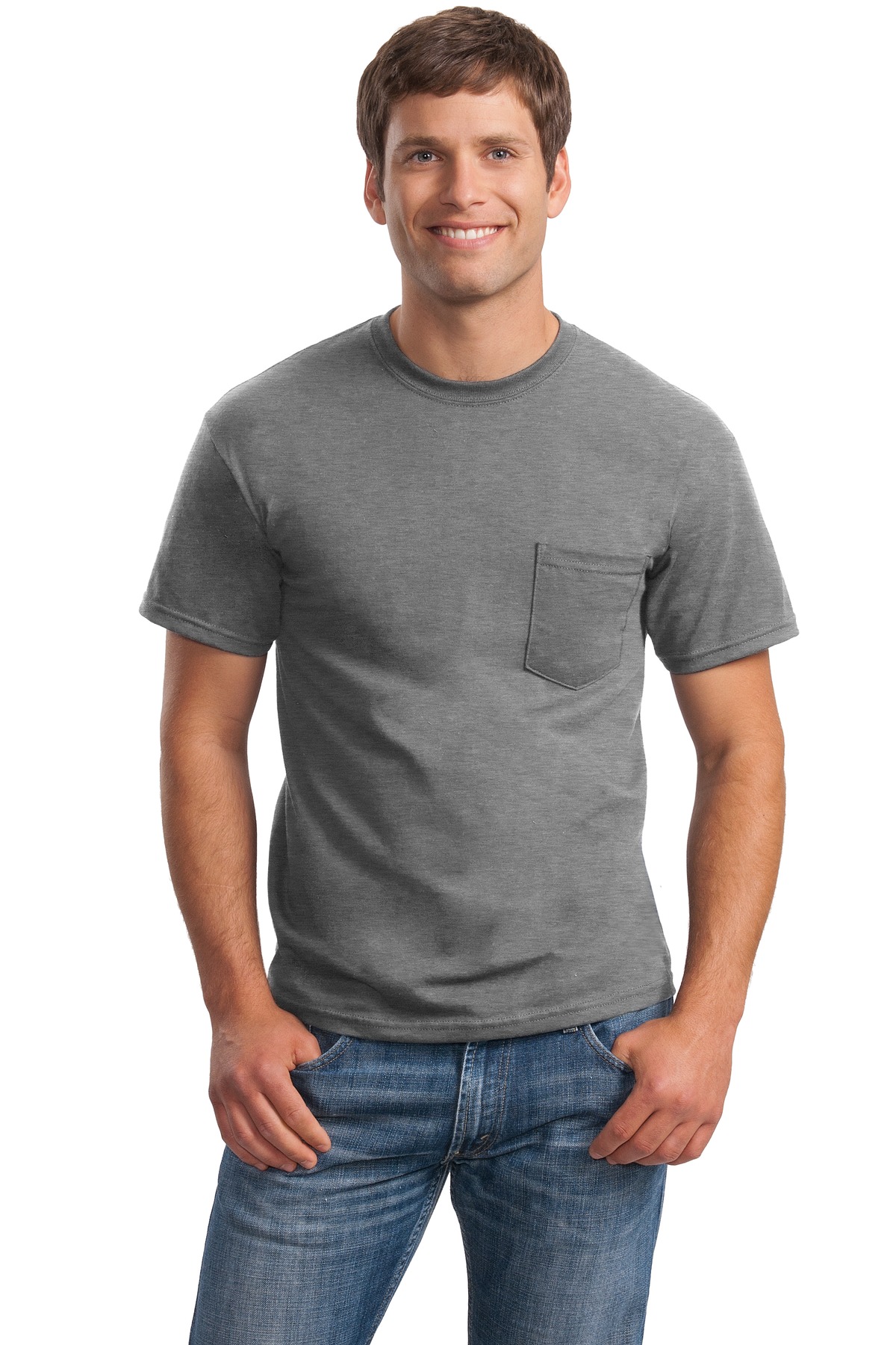 Gildan - Ultra Cotton 100% Cotton T-Shirt with Pocket.  2300