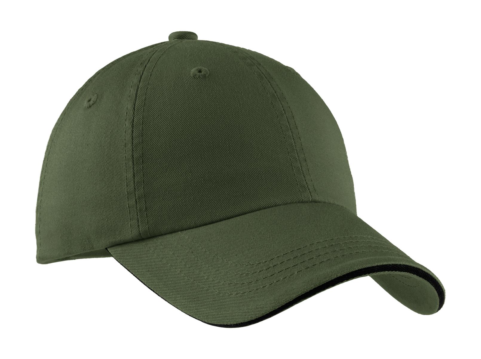 Port Authority ® Sandwich Bill Cap with Striped Closure. C830 - Image 3