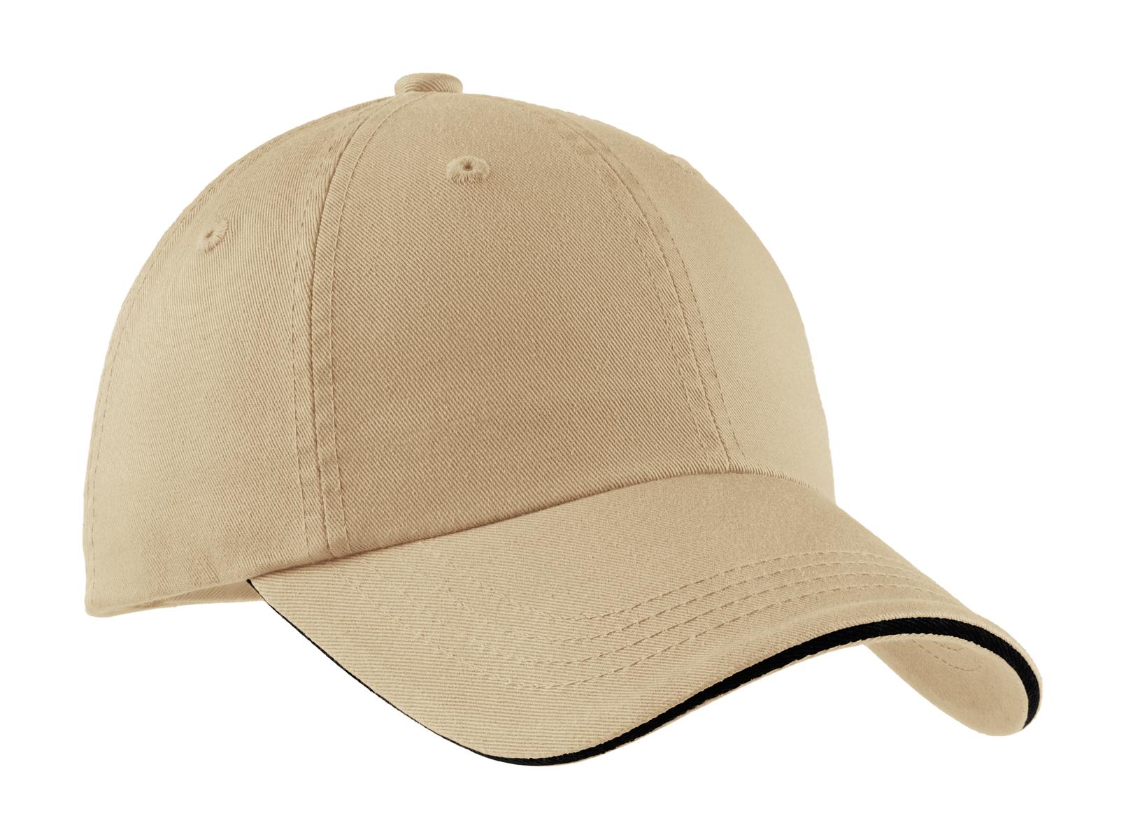 Port Authority ® Sandwich Bill Cap with Striped Closure. C830 - Image 4