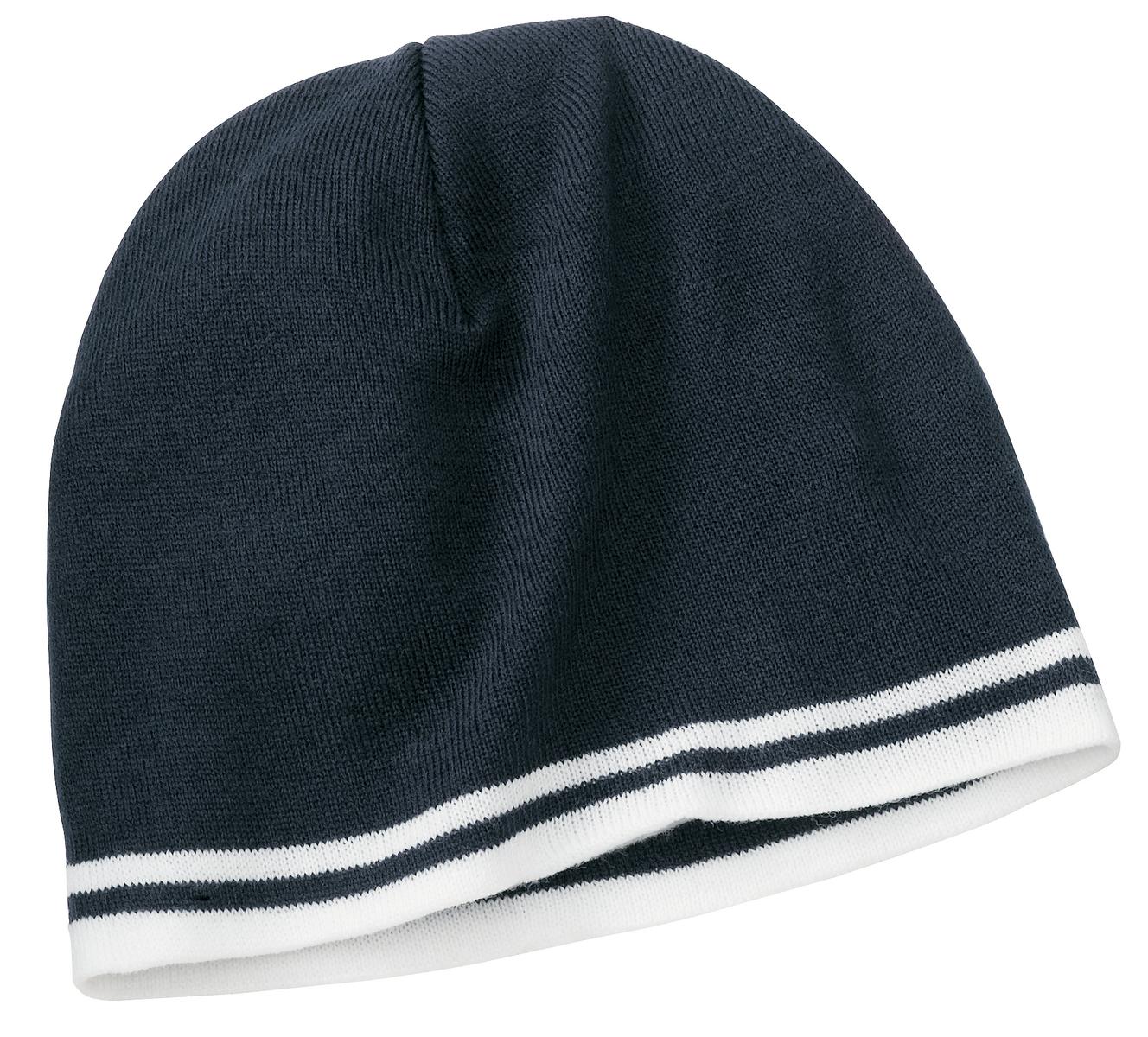 Port and Company - Fine Knit Skull Cap with Stripes. CP93