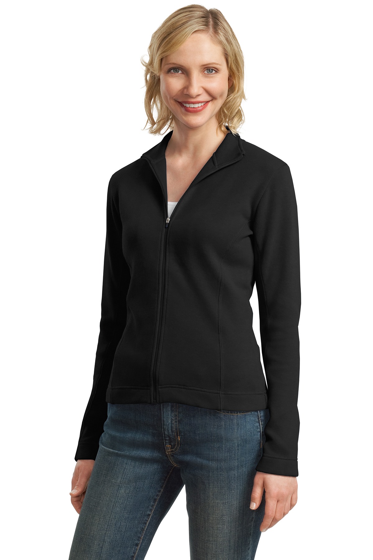Port Authority   Ladies Flatback Rib Full-Zip Jacket.