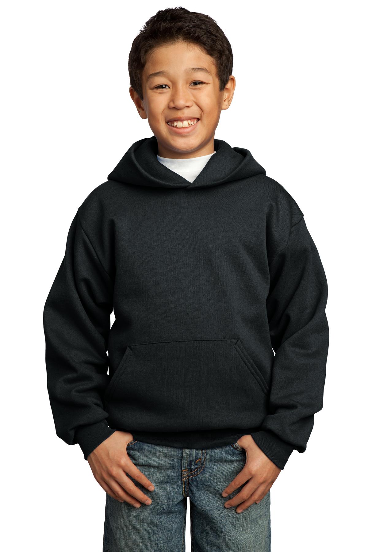Port and Company - Youth Core Fleece Pullover Hooded Sweatshirt. PC90YH