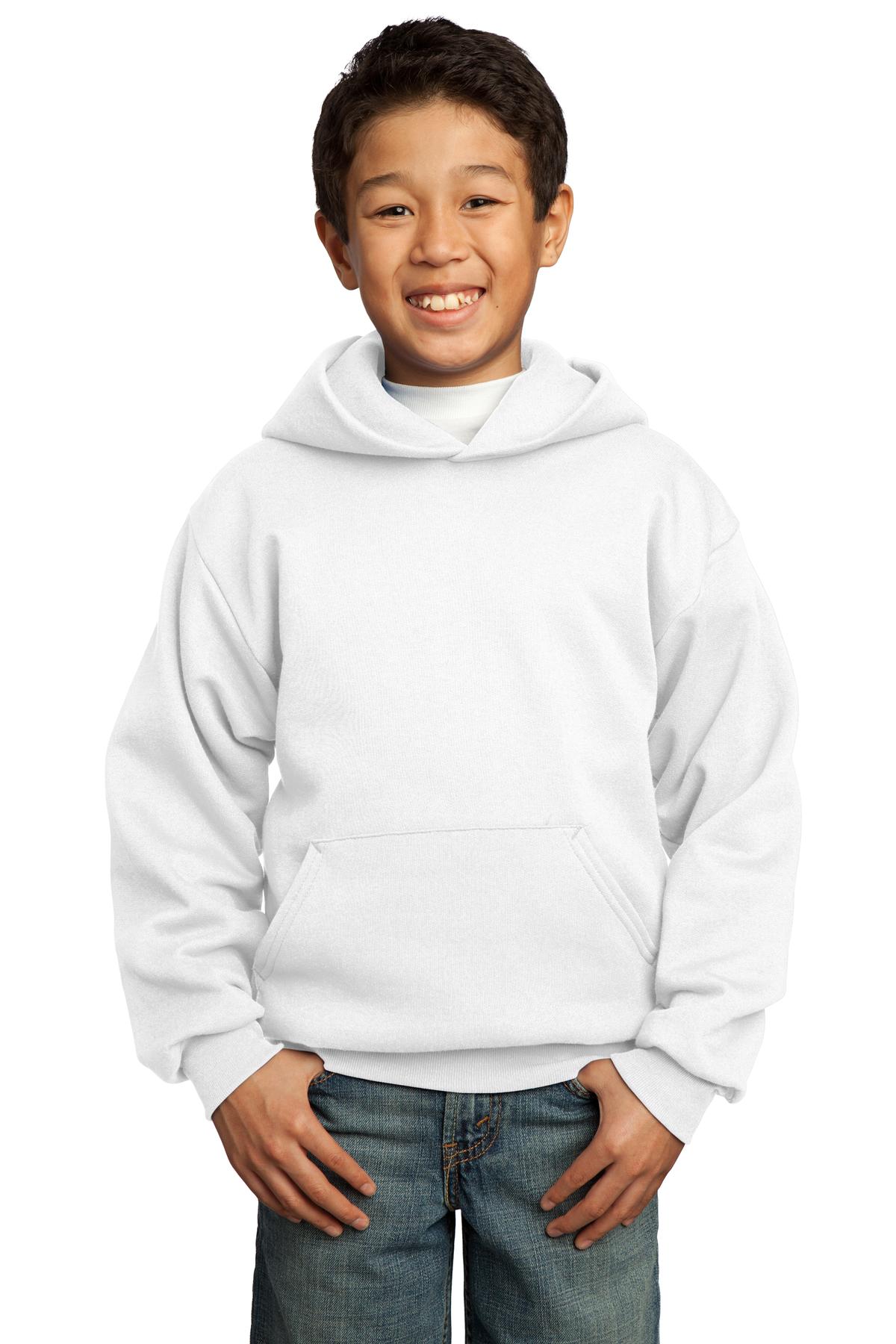 Port and Company - Youth Core Fleece Pullover Hooded Sweatshirt. PC90YH