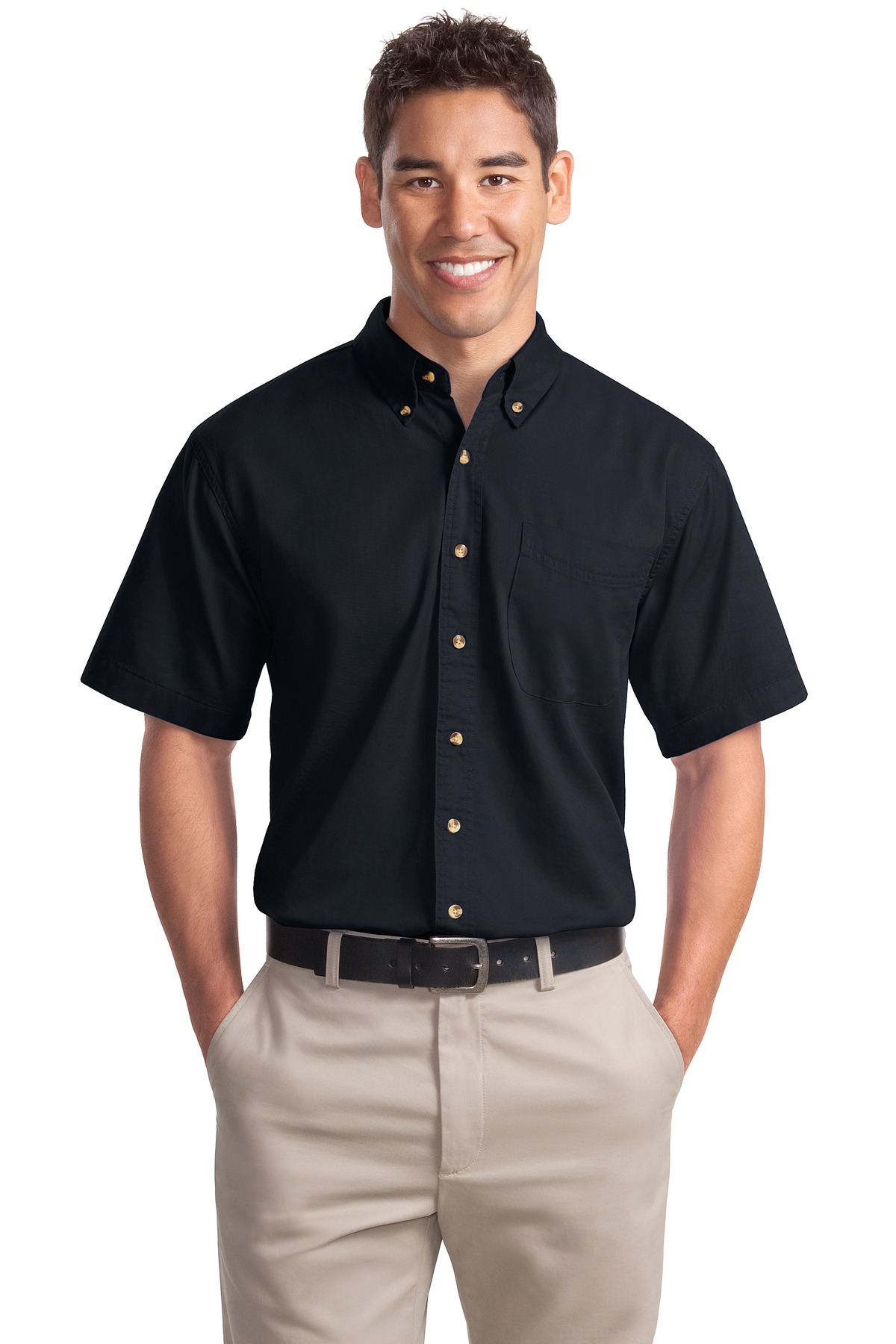 Port Authority Woven Shirts for Hospitality ® Short Sleeve Twill Shirt.-Port Authority