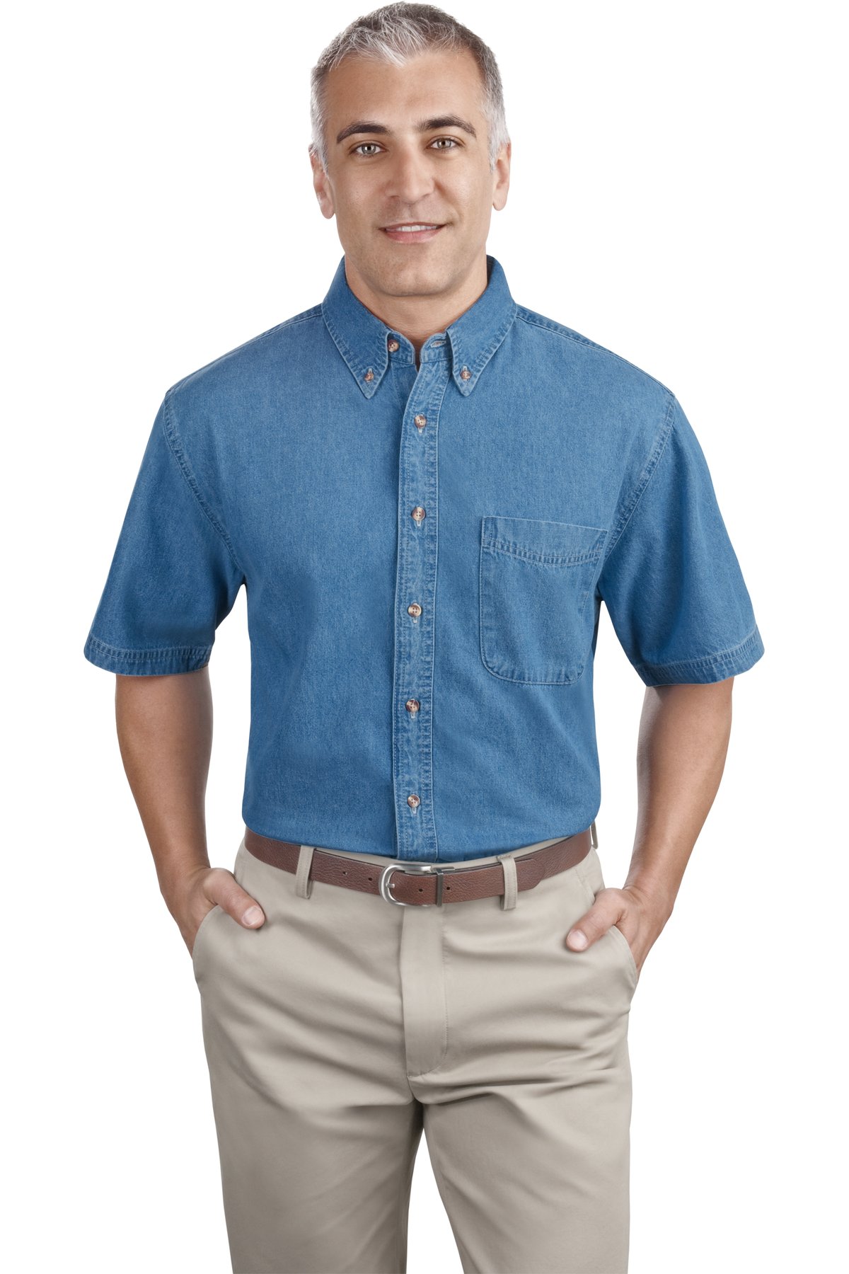 Port & Company - Short Sleeve Value Denim Shirt. SP11