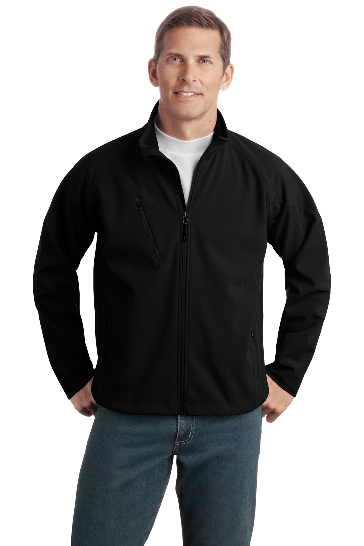 Port Authority Tall Textured Soft Shell Jacket-Port Authority